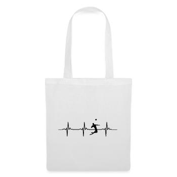 Volleyball Heartbeat Beach Volleyballer Gift - Sac en tissu - blanc - Devant
