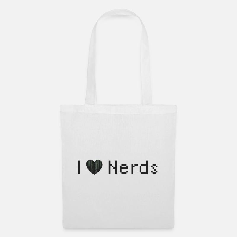 I Love Nerds - Stoffbeutel - Weiß