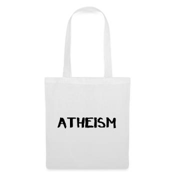 ATHEISMUS – Moderne Pinselschrift - Stoffbeutel - Weiß - Vorne