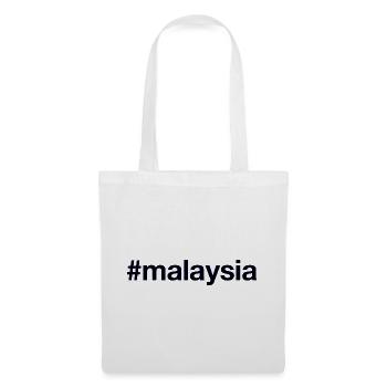 Malaysia Hashtag - Stoffbeutel - Weiß - Vorne
