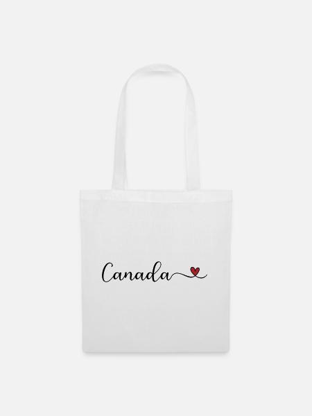 Canada Heart - Stoffbeutel - Weiß