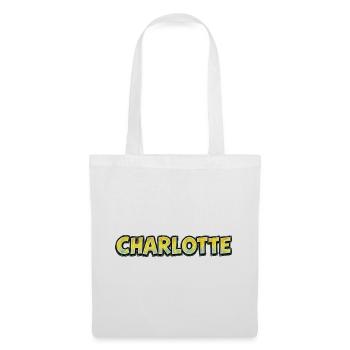 Charlotte – Handgezeichnete Typografie - Stoffbeutel - Weiß - Vorne