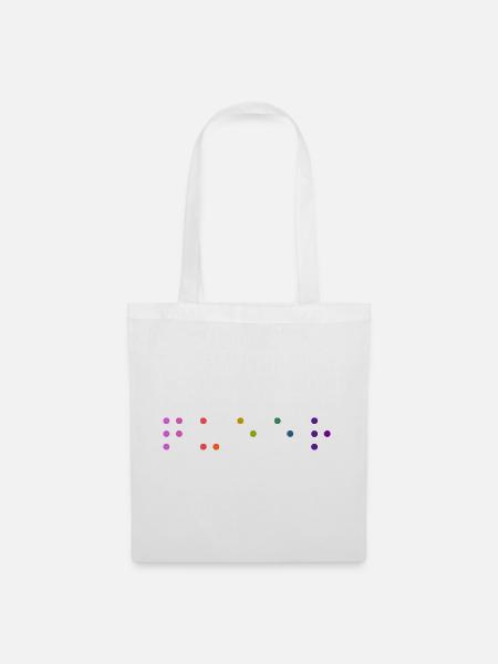 Queer Braille - Stoffbeutel - Weiß
