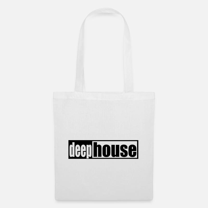 Techno - House - Deep House - Stoffbeutel - Weiß