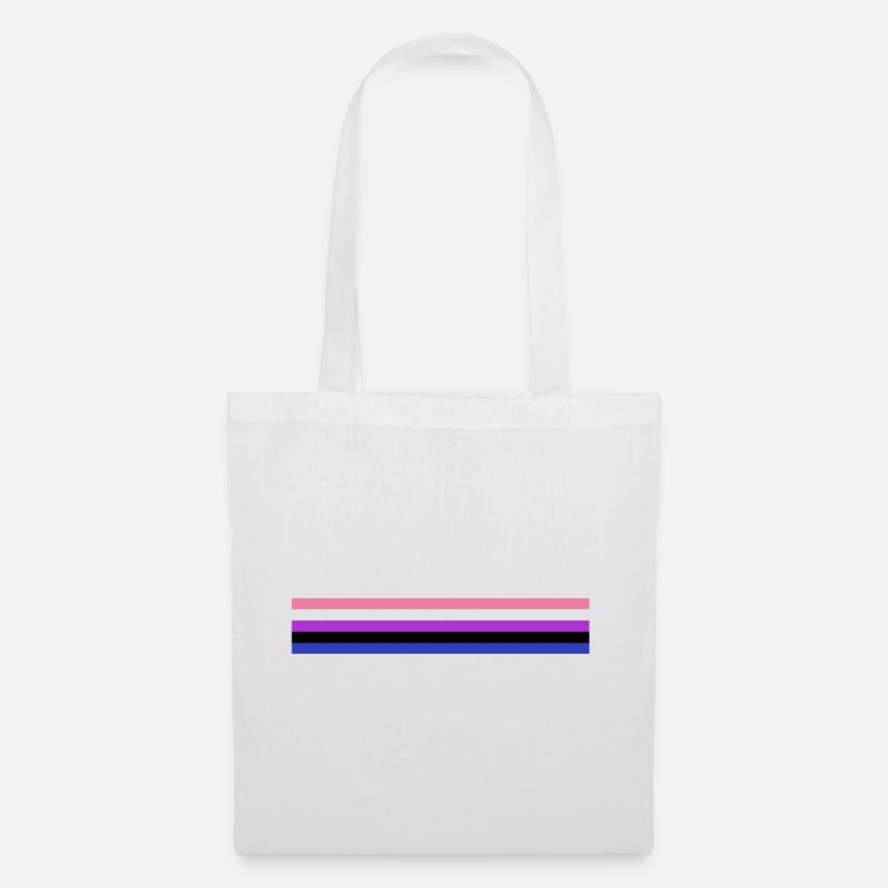 Genderfluid flag - Tote Bag - white