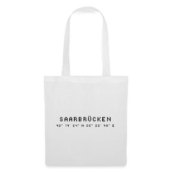 Les coordonnées de Sarrebruck - Sac en tissu - blanc - Devant