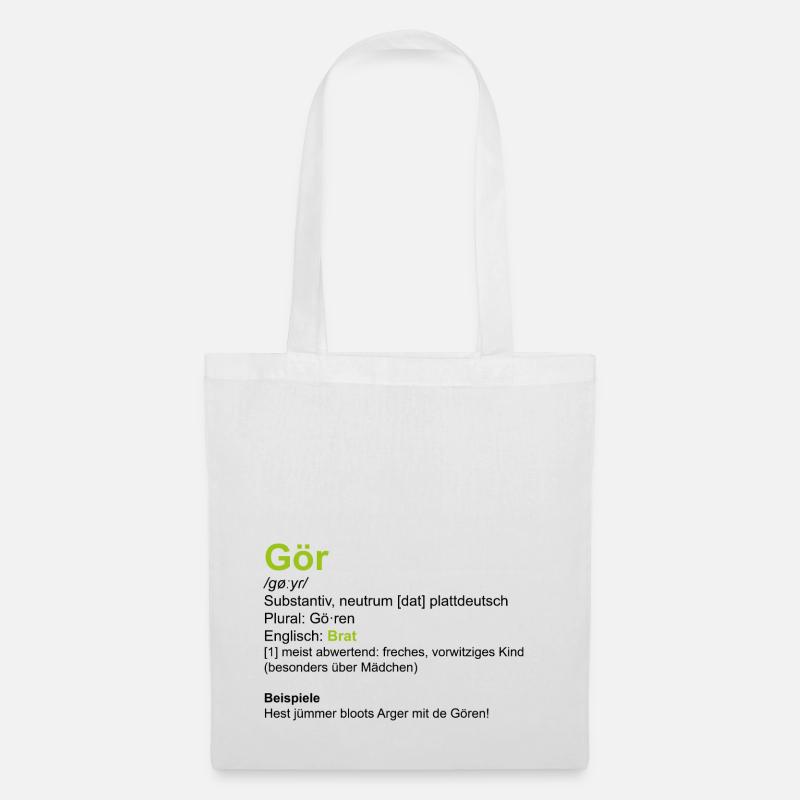 Gör / Brat - Stoffbeutel - Weiß