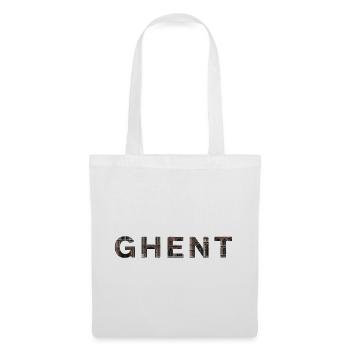GHENT – Gothic Brick Typography - Tote Bag - white - Front