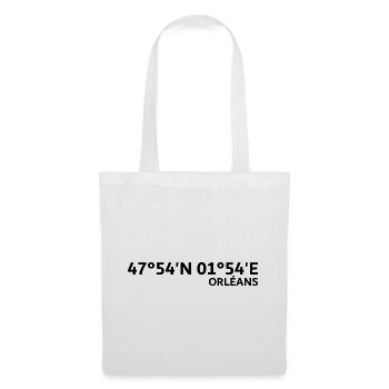 Coordonnées d’Orléans - Sac en tissu - blanc - Devant