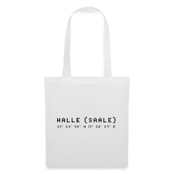 les coordonnées de Halle (Saale) - Sac en tissu - blanc - Devant