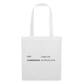 Les coordonnées de League City Texas États-Unis - Sac en tissu - blanc - Devant