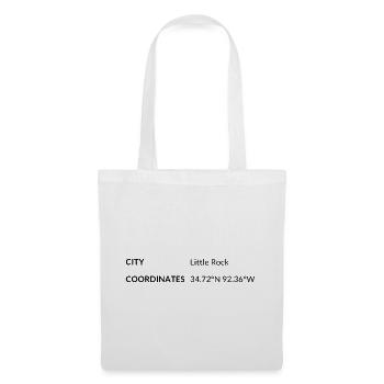 Little Rock, Arkansas, USA Coordinates - Tote Bag - white - Front