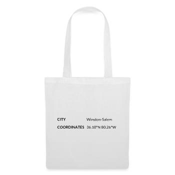 Winston-Salem, North Carolina, USA coordinates - Tote Bag - white - Front