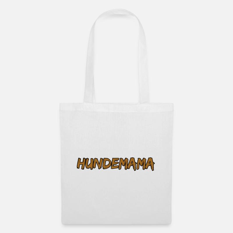 Hundemama Pinselgrunge - Stoffbeutel - Weiß