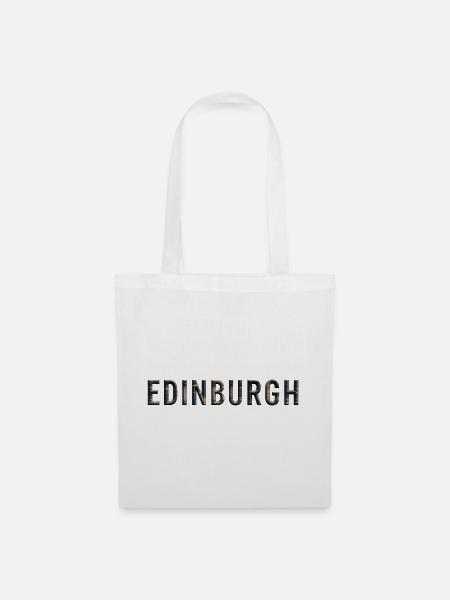 EDINBURGH – Architectural Stone Typography - Stoffbeutel - Weiß