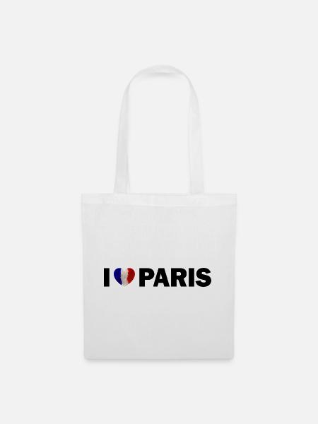 I love Paris France - Stoffbeutel - Weiß
