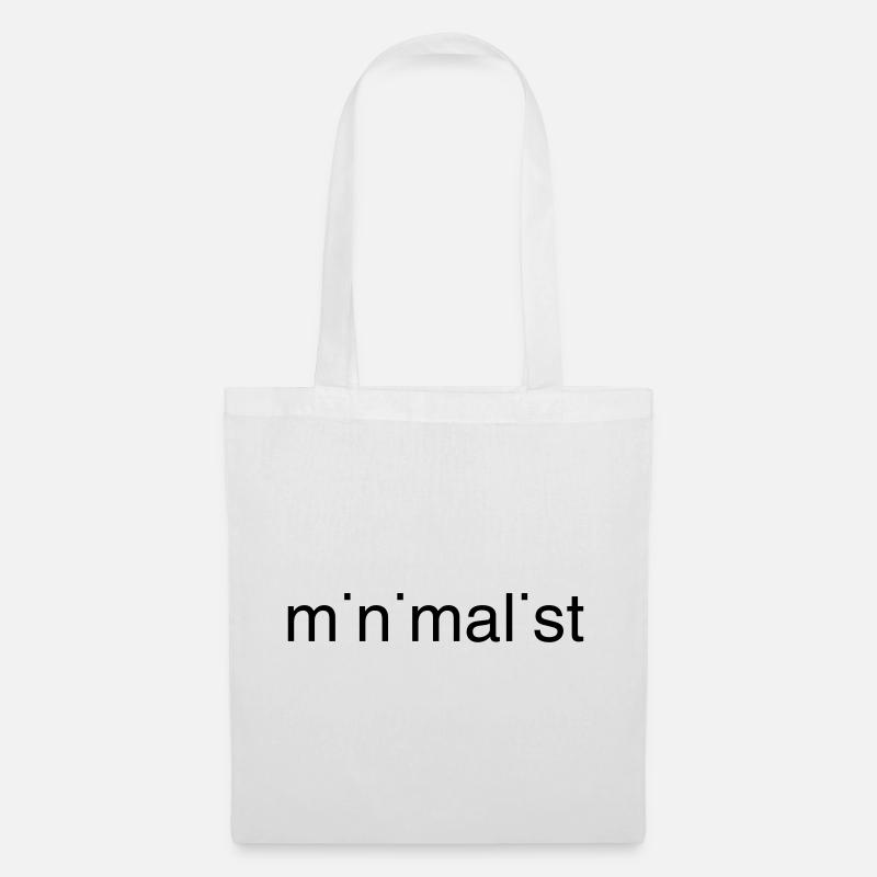 minimalistisch - Stoffbeutel - Weiß