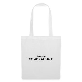 Lörrach Koordinaten - Stoffbeutel - Weiß - Vorne