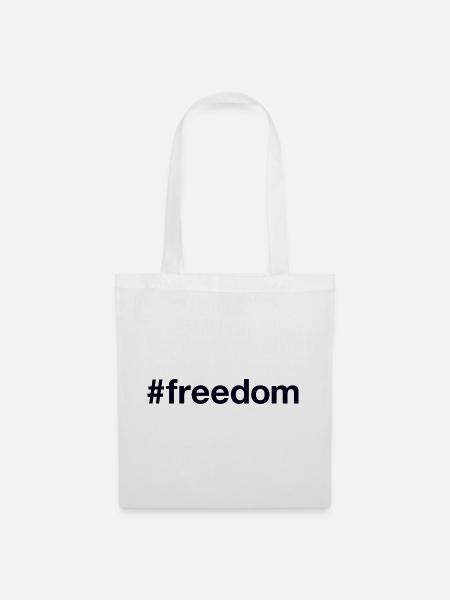 FREEDOM Hashtag - Stoffbeutel - Weiß
