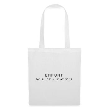 Coordonnées d’Erfurt - Sac en tissu - blanc - Devant