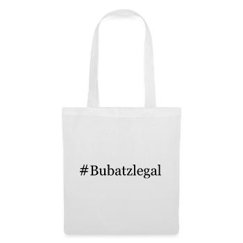 Bubatz Legal - Cannabis Hanf Hashtag Schwarz - Stoffbeutel - Weiß - Vorne