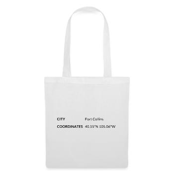 Fort Collins, Colorado, USA coordinates - Tote Bag - white - Front
