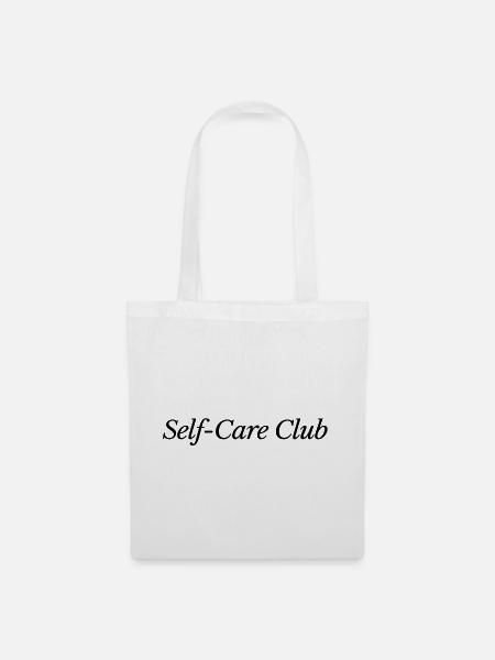 Self-Care Club: Wellness-Grafikdesign - Stoffbeutel - Weiß