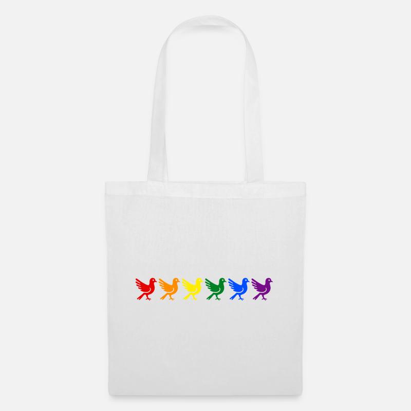 Rainbow Doves - Tote Bag - white