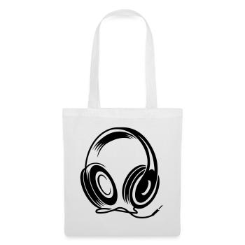 a headphone with cable - Tote Bag - white - Front