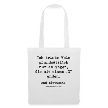 Mit G - Stoffbeutel - Weiß - Vorne