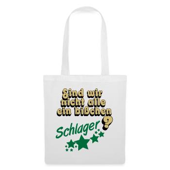 Schlager Party , Schlager Musik , Schlager Spaß - Stoffbeutel - Weiß - Vorne