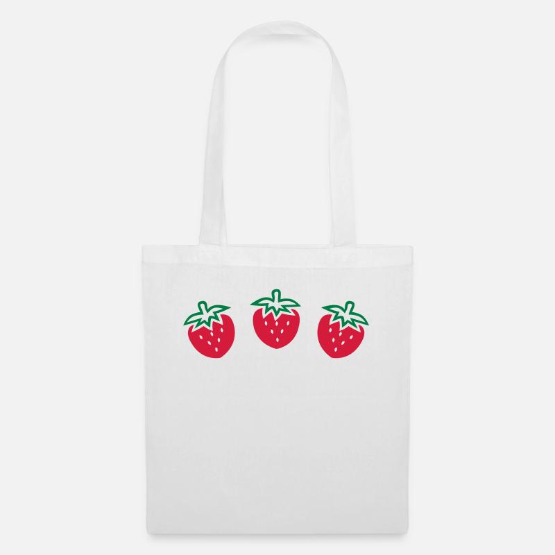 Strawberries - Stoffbeutel - Weiß