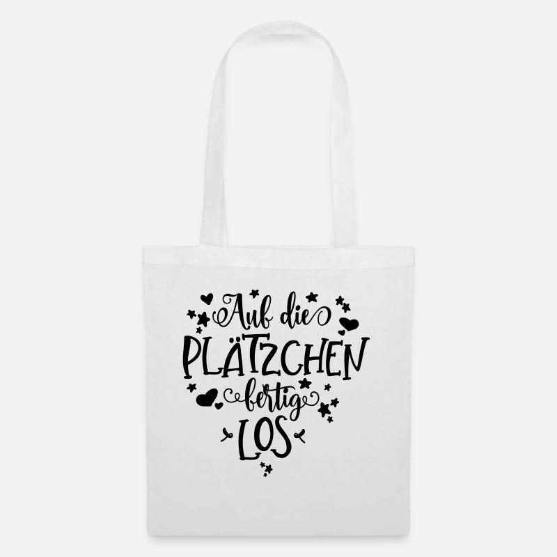 auf die plaetzchen - Stoffbeutel - Weiß