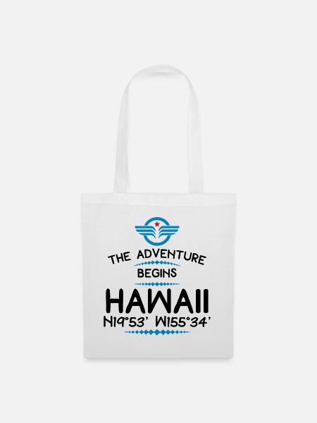 Hawaï - Sac en tissu - blanc