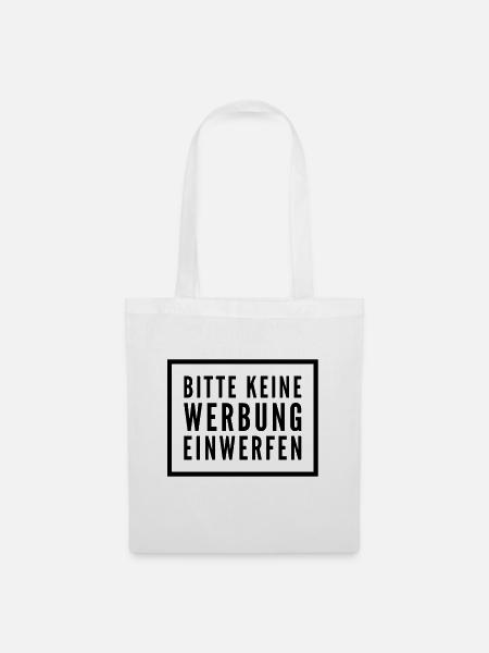 Werbeverbot - Stoffbeutel - Weiß