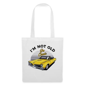 Old school vintage classic vintage car - Sac en tissu - blanc - Devant