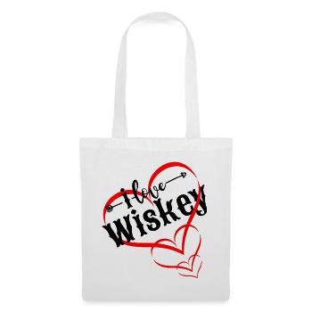 Ich liebe Whiskey - Stoffbeutel - Weiß - Vorne