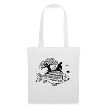 Pêche Poisson Carpe Pêcheur Cadeau Vintage T-Shirt - Sac en tissu - blanc - Devant