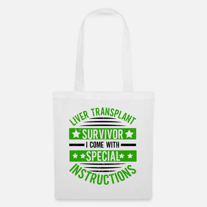 Lebertransplantation Leber-OP Organspender - Stoffbeutel - Weiß