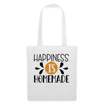 Design Happiness is homemade - Sac en tissu - blanc - Devant