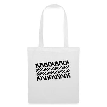 Empreinte d’une trace de pneu / empreinte de pneu - Sac en tissu - blanc - Devant