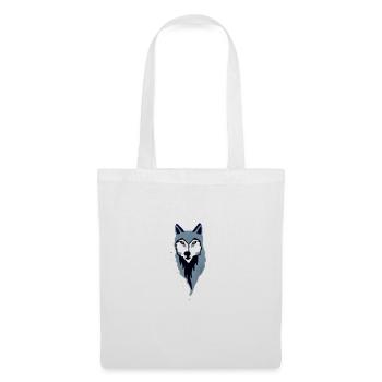 grauer Wolf, Kopf, print - Stoffbeutel - Weiß - Vorne