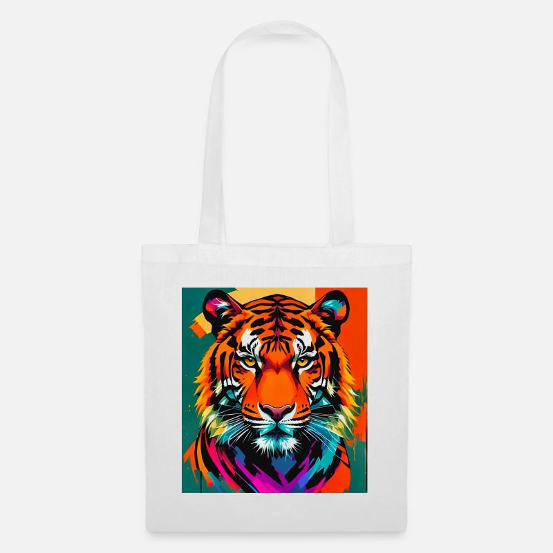 Tiger - Stoffbeutel - Weiß