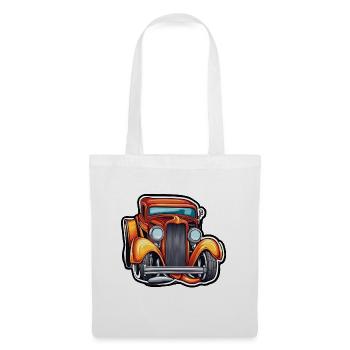 Hot Rod / Auto / Fahrzeug / Automobil / Motor - Stoffbeutel - Weiß - Vorne