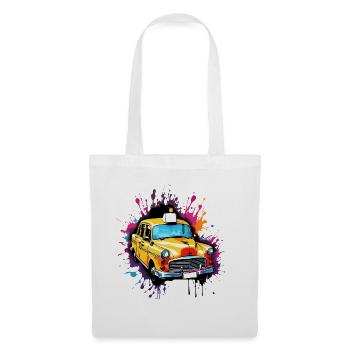 Taxi / Taxi Driver / America / Comic / Old School - Tote Bag - white - Front