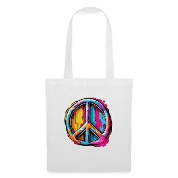 Love Peace and Harmonie / Hippie / Freiheit - Stoffbeutel - Weiß - Vorne