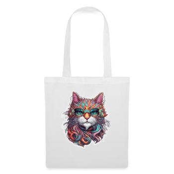 Cool Cat / Funny / Animal / Pet / Crazy - Tote Bag - white - Front