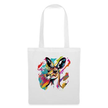 Kangourou / Animal / Australie / Marsupial / Outback - Sac en tissu - blanc - Devant