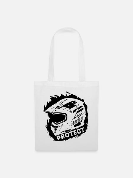 Protect - Schutzhelm [Schwarz] - Stoffbeutel - Weiß