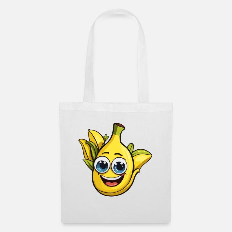Frucht / Banane / exotisch / Tropisch / süß / Obst - Stoffbeutel - Weiß